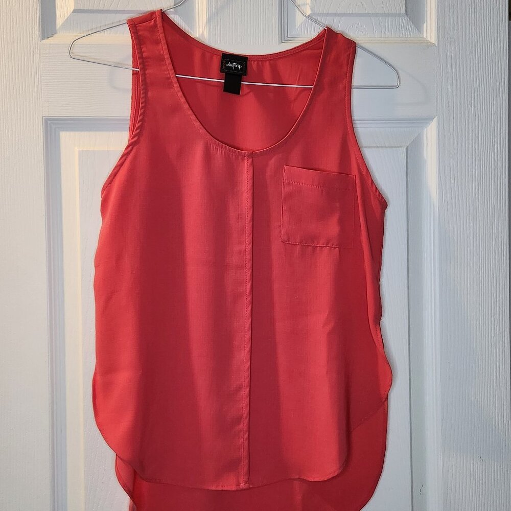 Daytrip Coral Women's Pocket Tank Top